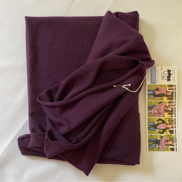 4th Tree Shawl Scarf Handmade Purple - Picture 4 of 5